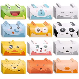 Geluode Geburtstagskarte,Cartoon Tiermotiv Geburtstagskarten Set 36 Stücke,Glückwunschkarten Dankeskarten Grußkarten Kinder Lustig Für Jungen Mädchen Freundin Happy Birthday Party Festival