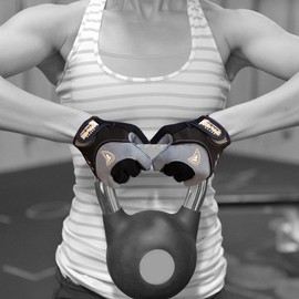 Farabi Hybrid Leather Weight Lifting Gym Fitness Workout Gloves Bar Grippers Weight Training (S/M)