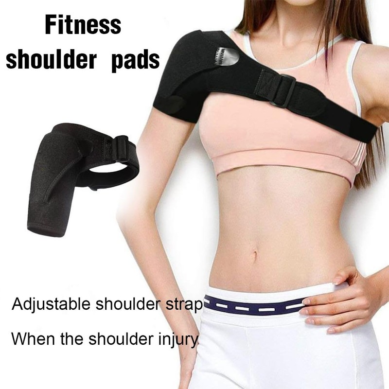 WJRQD Shoulder Support with Pressure Pad, Adjustable Shoulder Support Bandage,