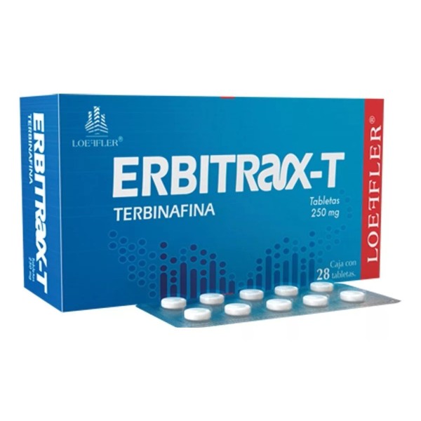 Loeffler Erbitrax-t 250 Mg Caja C/ 28 Tabletas Terbinafina