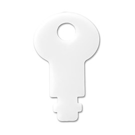 Key for von Drehle Dispensers - Compatible with von Drehle Dispenser Models: 1061, 1080E, 8861, 8080E - Multi-Purpose White Plastic