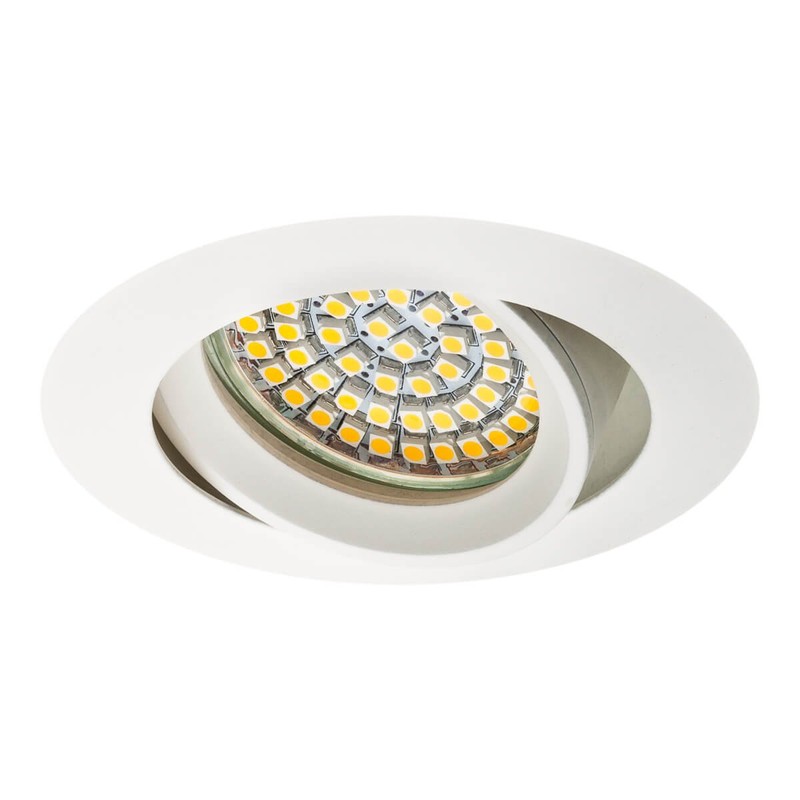 SEBSON Housing for Recessed Spotlights Round Pivoting Aluminium White Mounting