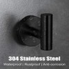 Towel Hooks, 2 Packs Modern Matte Black SUS304 Stainless Steel