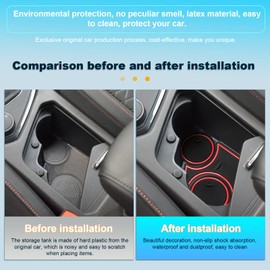 BIXUAN Compatible with Seat Tarraco 2019-2024 VW Tiguan 2 MK2 2016-2023 Non-Slip Mats Centre Console Armrest Rubber Mats, Drink Holder Mat, Non-Slip Door Seam Mats Door Slot Mat Pack of 13