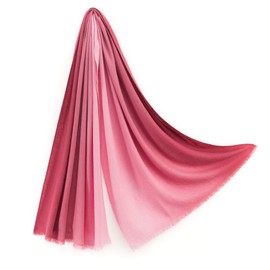Pashmina Collection 100% Cashmere Large Stole Gradient Gift Box Included, pink, (rose pink)