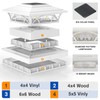 APONUO Solar Post Cap Lights 6 Pack - 4x4 5x5