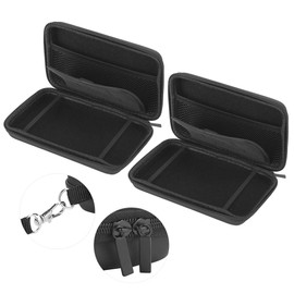2Pcs Portable Storage Bag Carry Case EVA Protective Hard Bag Hard Shell Travel Case Protective Cover Bag for Game Storage Accessories (Black)