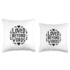 Loved Beyond Words Christian Inspirational Message Throw Pillow