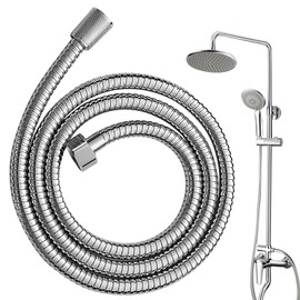 Shower Hose, Shower Hose 1.5m Shower Hose for Bath Tapes Shower Pipe Universal Shower Pipe Replaceable Stainless Steel Hose Interface Diameter 2cm Shower Attachment for Mixer Tape