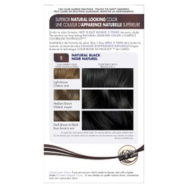 Clairol Nice'n Easy Liquid Permanent Hair Dye, 2/122 Natural Black Hair Color, 1 Count