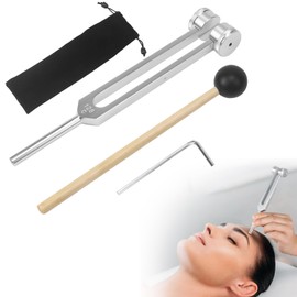 Vimend 128Hz Healing Instrument Tuning Fork Tuning Forks Healing Tuning Fork with Clapper Tuning Fork Therapy Book (A)