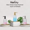 Mekoly Gold Glass Soap Dispenser with Rust Proof Metal Pump,