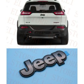 Mopar 2014-2018 Jeep Cherokee rear liftgate black gray Logo Nameplate Emblem new OEM