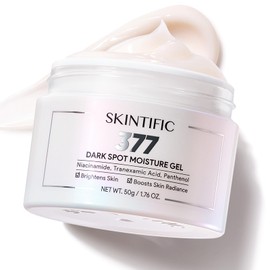 SKINTIFIC 377 Gel Hidratante para Manchas Oscuras con Glutatión, Ácido Tranexámico, 5X Ceramida, 50g, Textura Ligera, Aclara Hiperpigmentación
