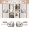 Probrico (5 Pack) Satin Nickel Round Entry Door Knobs Keyed