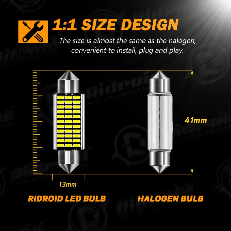 RIDROID White LED Lights Interior Package kit for 2007 -