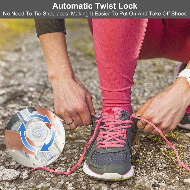 YGKYMVW Shoelaces Without Tying Screw Lock for Shoes, Shoelaces Without