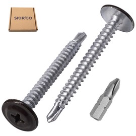 SKIR'CO (40 pcs) Painted Self-Drilling Screws 4.2 x 40 mm, Sheet Metal Screw, PH Modified Truss Head (Grey Brown RAL 8019)