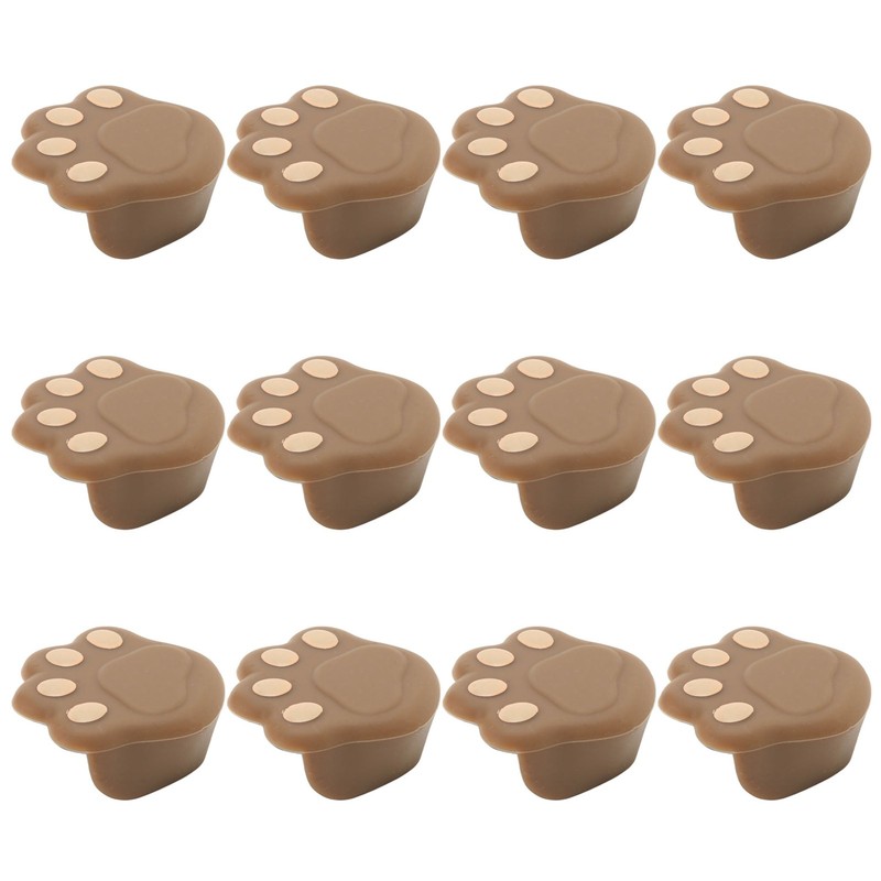 12 Pcs Corner Protector Cat Paw Shape Silicone Material 3.8x3.8x1.9cm
