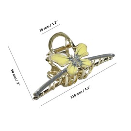 TANG SONG 6 PCS Butterfly Metal Hair Claw Clips Hair Catch Barrette Jaw Clamp for Women Half Bun Hairpins for Thin Hair(6 Colors)