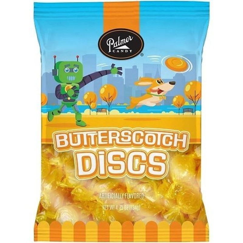 Palmer Candy Butterscotch Discs Candy, Individually Wrapped, 4.75 oz Bag