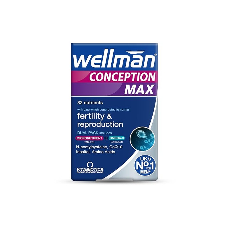 Wellman Conception Max, Conception and Fertility Vitamin for Men