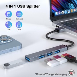 USB C Docking Station, TOTU's 4 Ports USB A Hub Dock - Adds 1 Rapid 5 Gbps USB 3.0 + 3 USB 2.0 Ports Compatible with Windows, Chrome, Linux Devices and More, Expand Your Connectivity