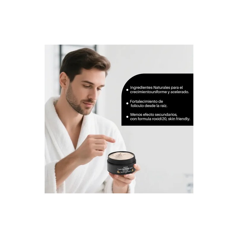 Crema Tratamiento Barba Crecimiento Cabello Barba Mopoyat