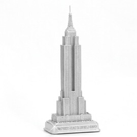 Empire State Building Statue from New York City Silver 9 Inch NYC Statues Collection