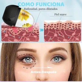 2pzs Rodillo Silicón Hielo Para Masaje Facial Reutilizable                                                                                            