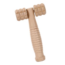 Ipetboom Wooden Roller Massager for Deep Tissue Relief Portable Handheld Massage Tool for Neck Shoulders Face Body Promotes Durable Lightweight Design