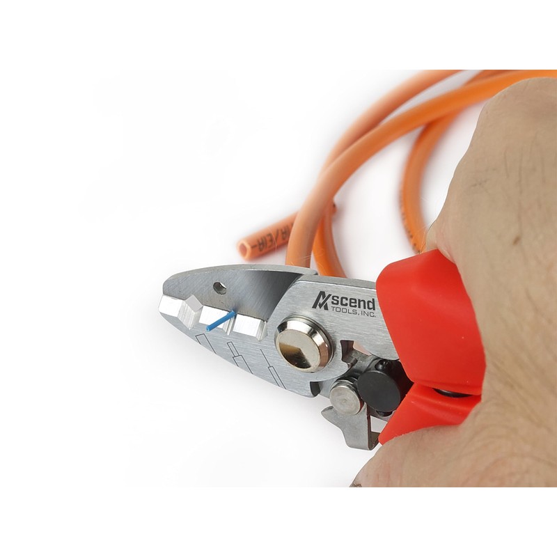 Ascend Tools 5.5 inch Three Hole Fiber Optic Stripper for
