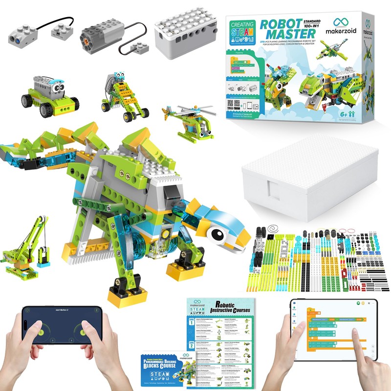 makerzoid Coding Robot Toy for Kids 6+, 100+ in 1