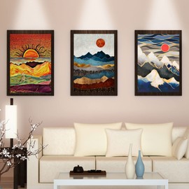 LFMU 6 Pack Diamond Painting Kits, Diamond Art Kits, 5D Diamond Dots Kits for Adults Kids, Abstract Scenery Full Drill Diamond Paintings for Home Wall Decor Gift(12x16inch)