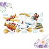 IWOWHERO Creative Airplane Wall Stickers Easy to Apply Removable Decals