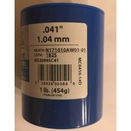 WIRE & CABLE SPECIALTIES Aircraft Safety Lock Wire MS20995C41 1 LB. Roll 041" Diameter T302/304 SS New