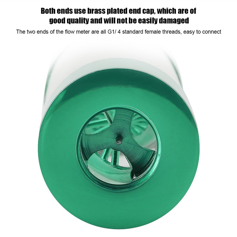 Water Flow Meter Multiple Color Metal Spiral G1/4 Female Thread