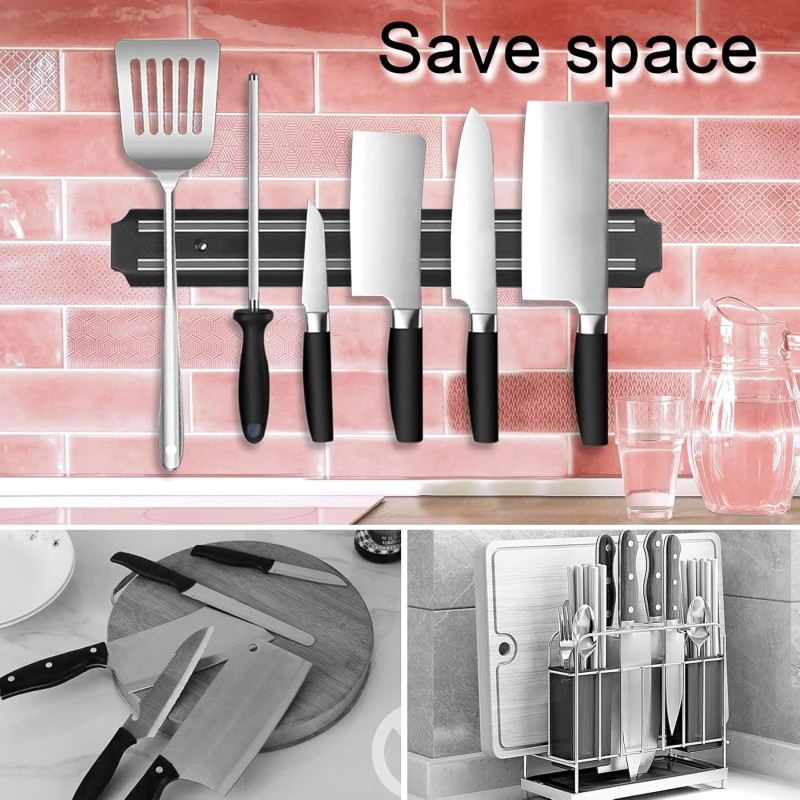 Magnetic Knife Strips 21.6 Inch Kitchen Utensil Scissor Tool Holder