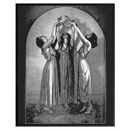 Witches Coven - Wiccan Decor - Wicca Decor - Witch Decor - Pagan Gifts - Gothic Decorations - Witchcraft, Paganism Supplies - Vintage Goth Wall Art - Black Magic Sign - Medieval Decor