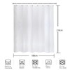YISURE White Weighted Fabric Shower Curtain 210 drop, Waterproof Shower