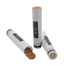 effektivo Euro Paper Coin Tubes for 2 Cent Coins Pack of 80