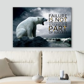 SIGNWIN Framed Canvas Wall Art Inspiring and Motivational Success Quote Graffiti & Street Art Famous People Pop Art Modern Urban Multicolor for Living Room, Bedroom, Office - 32x48 inches