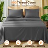 LBRO2M 100% Cotton Sheets Set Queen Size 600 Thread Count