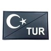 Turkey Turkish Diagonal TUR Glow in the Dark Flag Tactical