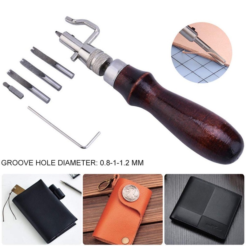 SEIWEI 7 in 1 Leather Grout Tools, Professional Folding Edge,