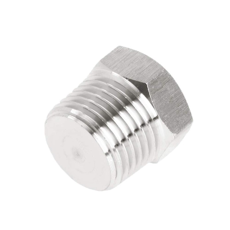Joywayus 4Pcs Stainless Steel Outer Hex Thread Socket Pipe Plug