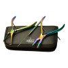 Kit Pinzas Extensiones Para Cabello 3 Pzs Profesional Aashta Color