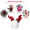 Winter Earmuffs, Xiuyer Deer Antlers Children Foldable Plush Warm Earmuffs