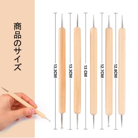 DanYun Clay Round Rod, Craft Rod, Clay Tool, Set of 5, Clay Sculpting Tool, Ceramic, Clay Tool, Spatula Set, Ceramic Tools, Molding, Clay Craft, Clay Spatula, Clay Craft Tool, Statues, DIY Carving Tool, Hobby, Beginners, Students, Potters, Hobby Tools