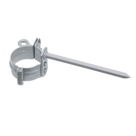 INEFA Pipe Clamp with Impact Pin 110 mm DN75 / 75 mm, 1 Piece Grey Steel Plastic-Coated Gutter Accessories, Easy Assembly, Made in Germany